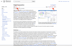 View History and Talk page links on Wikipedia page
